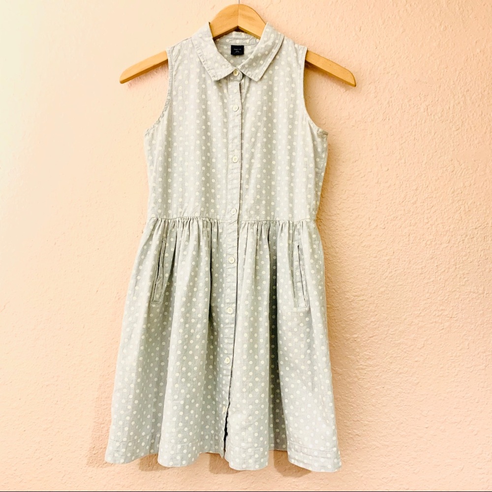 GAP kids 14-16 Light Denim & Dot Dress
